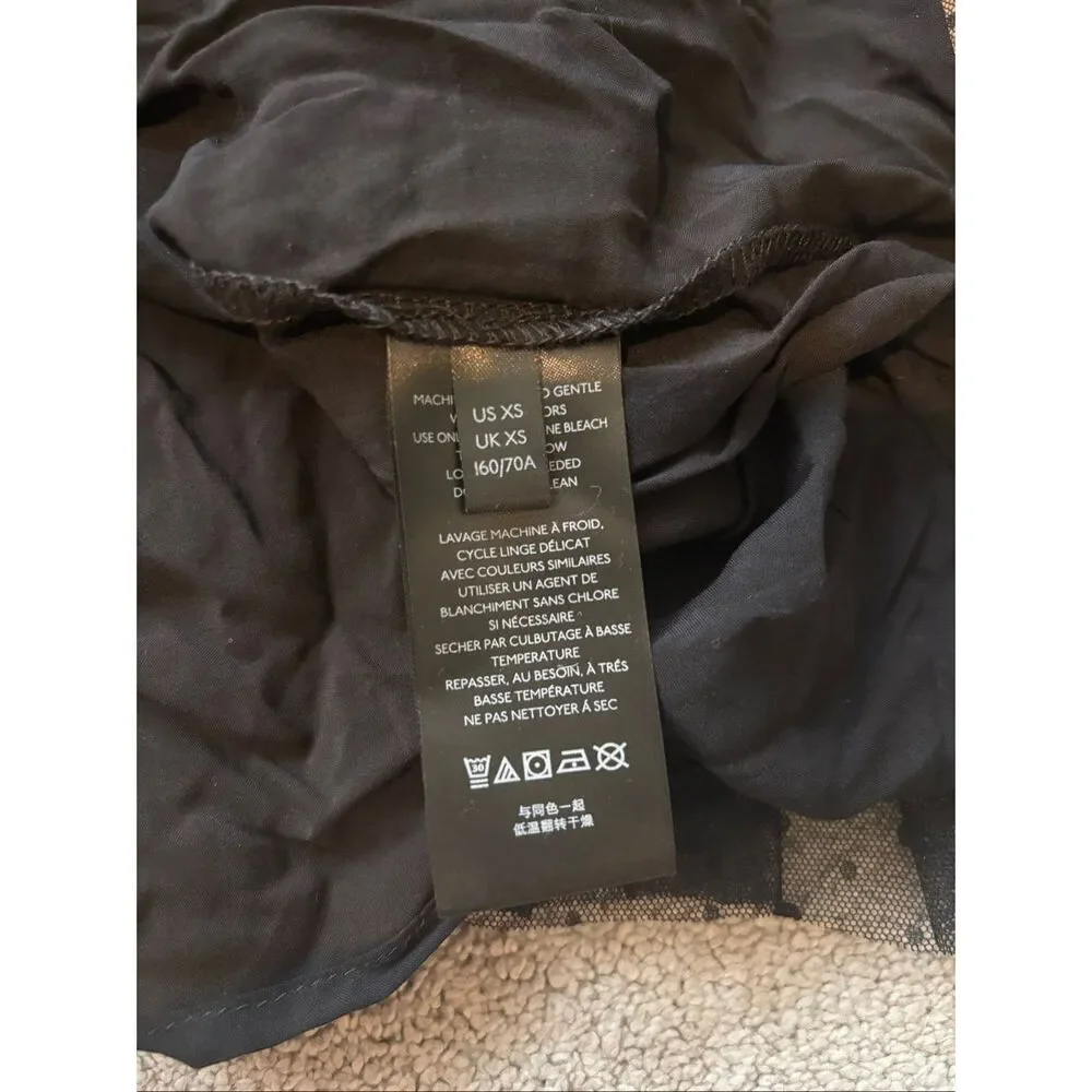 NWT Free people tulle polka dot pleated skirt, XS $128 F15